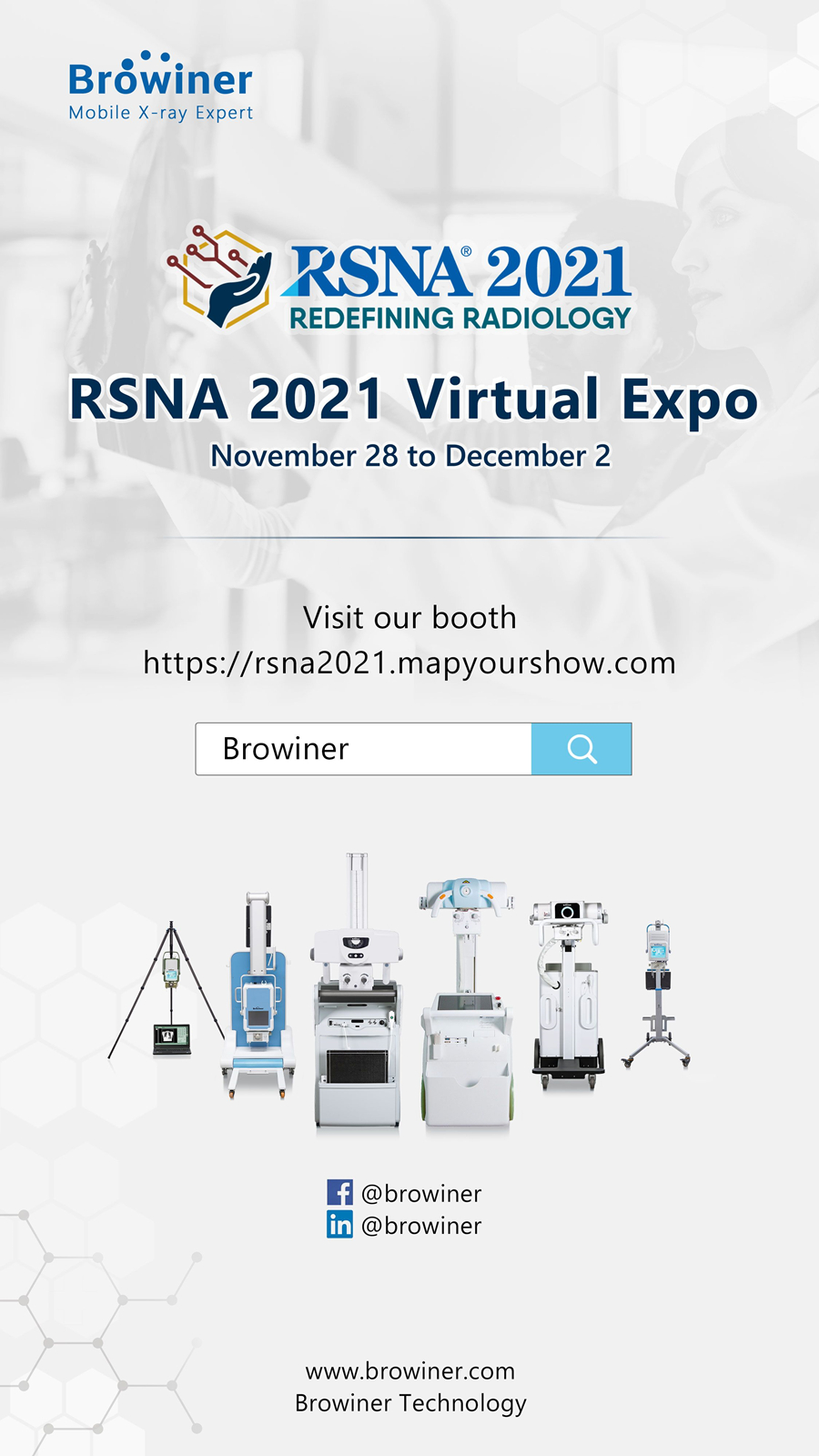 RSNA 2021 Virtual Expo,Mobile X ray,Browiner
